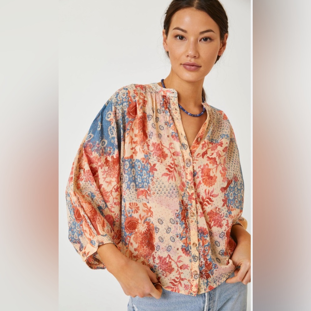 Anthropologie The Sidney Batwing Blouse by Pilcro